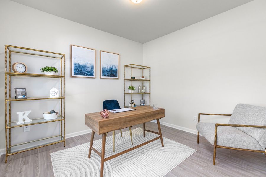 Representative furnished interior of a home built from the Dayton by Keystone Homes NC in The Wilcox, Greensboro (Image 7).