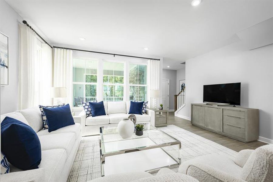 Representative furnished interior of a home built from the Tempo by Ryan Homes in Moore Farm Townhomes, Indian Trail (Image 8). Representative furnished interior of a home built from the Tempo by Ryan Homes in Moore Farm Townhomes, Indian Trail (Image 8).