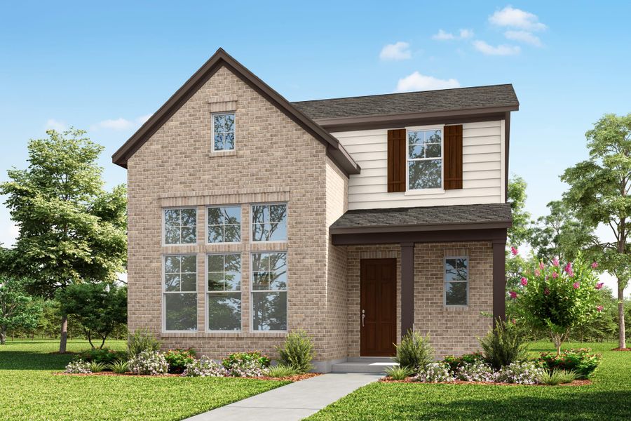 Representative exterior photo of a completed home built from the Independent by Tri Pointe Homes in Paley Park at Easton Park, Austin, TX (Image 20). Representative exterior photo of a completed home built from the Independent by Tri Pointe Homes in Paley Park at Easton Park, Austin, TX (Image 20).