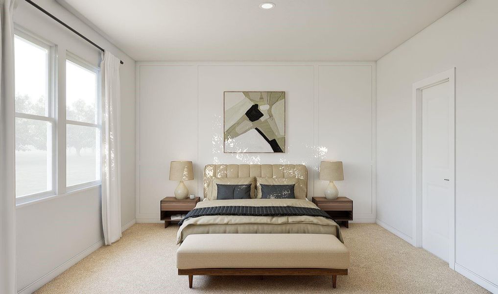 Spacious primary suite (*Artist rendering used for illustration purposes only.)