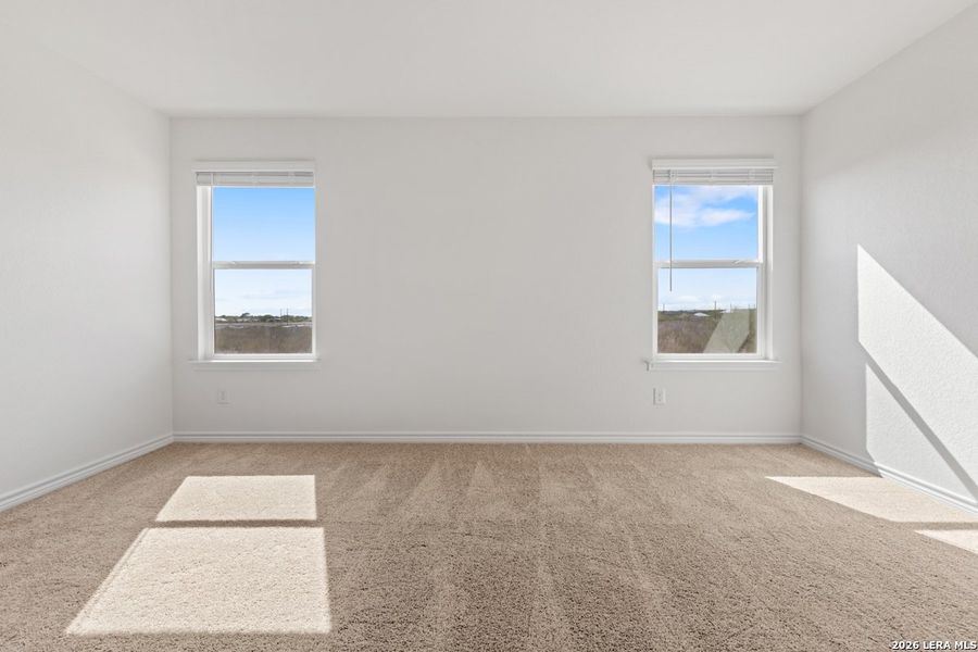 Spacious, unfurnished interior of a new home in Preserve at Culebra - Villa Collection, San Antonio (Image 19). Spacious, unfurnished interior of a new home in Preserve at Culebra - Villa Collection, San Antonio (Image 19).