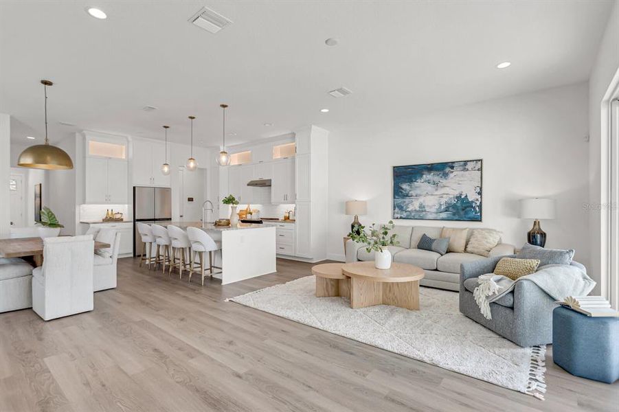 Another unit in the community that has been staged with furniture