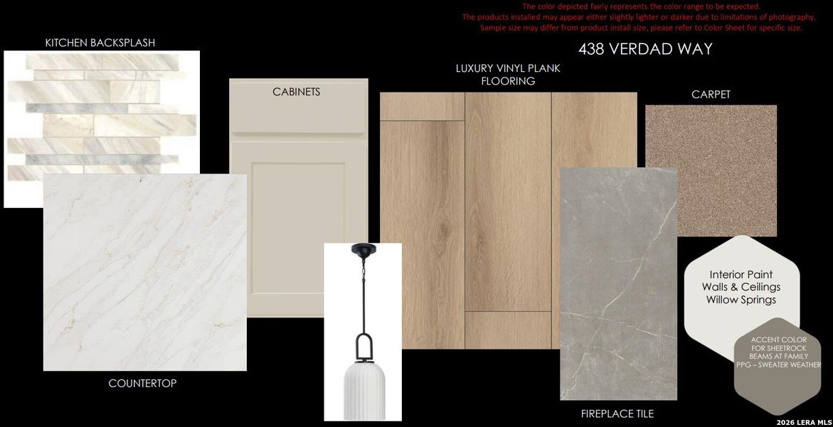Sample of building materials used in homes in Esperanza, Boerne (Image 3).