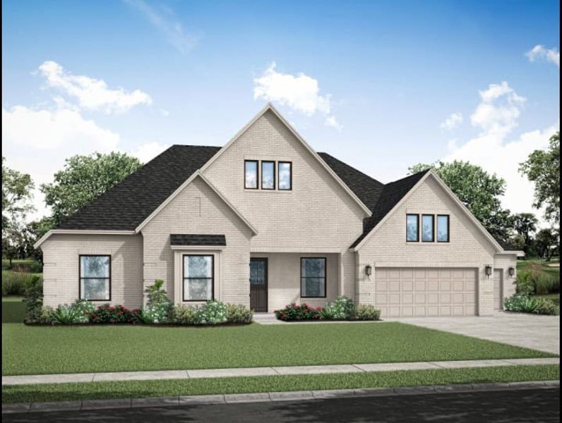 Representative exterior photo of a completed home built from the 3369 by Gracepoint Homes in Chapel Bend, Montgomery, TX (Image 4). Representative exterior photo of a completed home built from the 3369 by Gracepoint Homes in Chapel Bend, Montgomery, TX (Image 4).