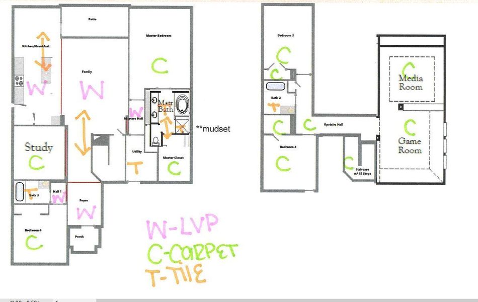 2D floor plan layout of this home in Wildtree, Magnolia, TX (Image 4).