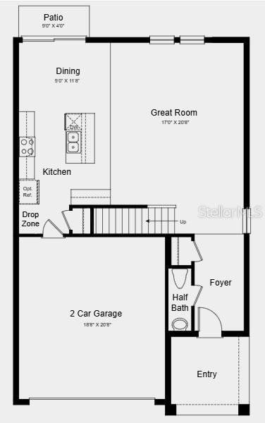 2D floor plan layout of this home in Palm Wind, Hudson, FL (Image 3).