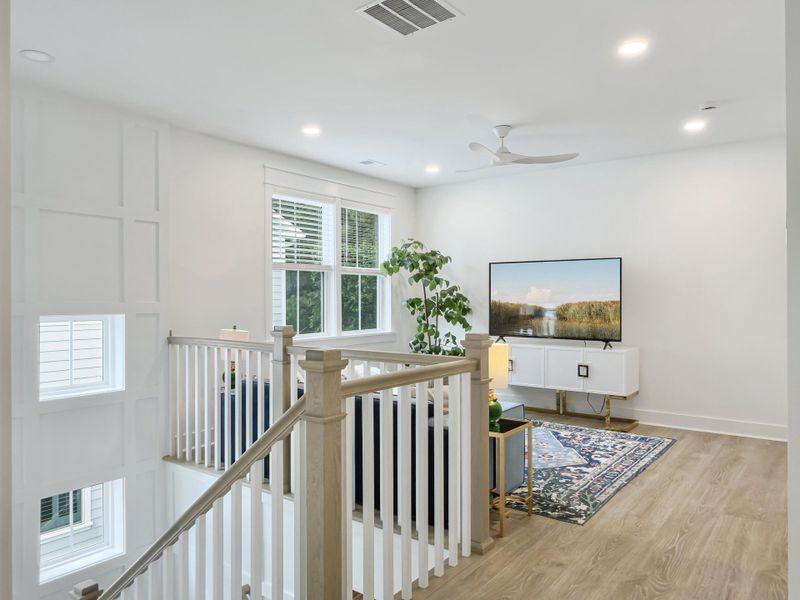 Furnished interior view inside a new home in Overlook at Copahee Sound, Awendaw (Image 48).