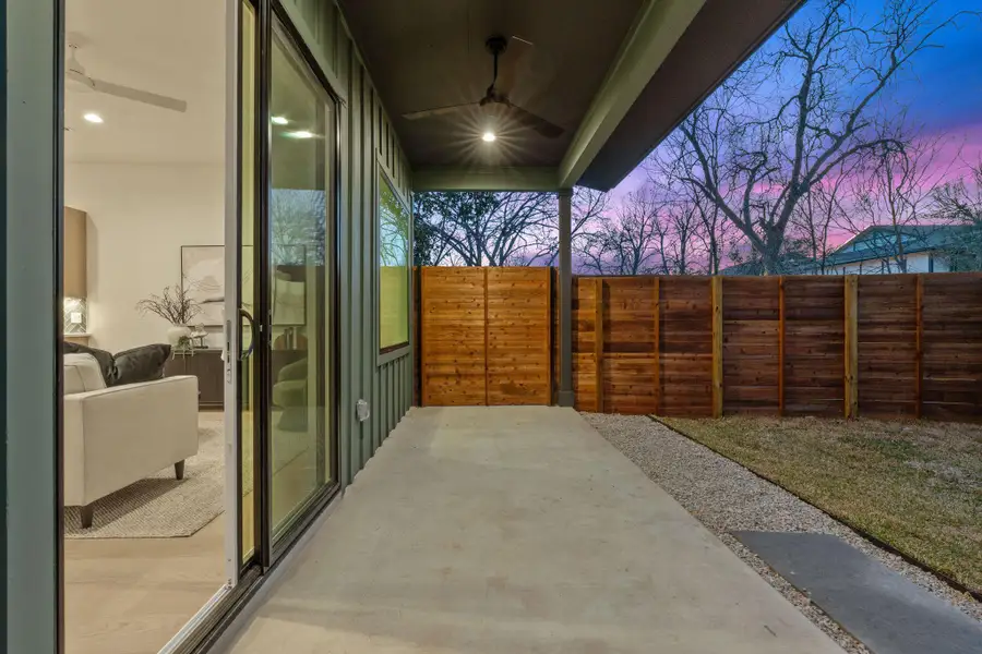 Exterior details and patio area of a home in , Austin (Image 3).
