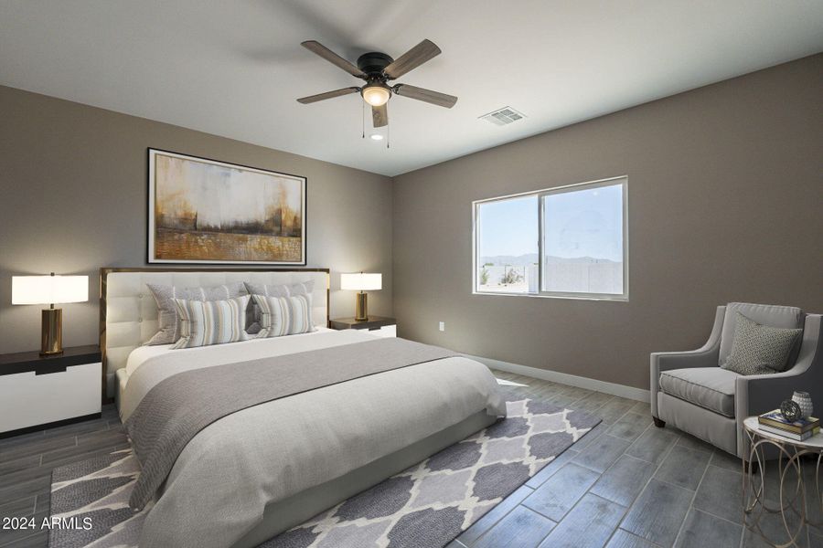 Staged Master Bedroom