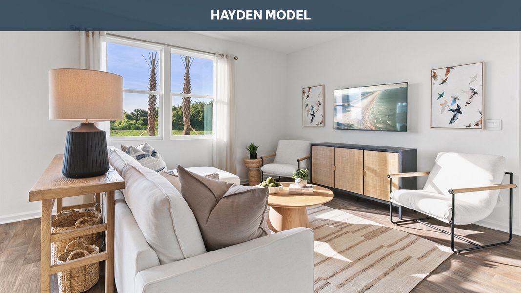 Representative furnished interior of a home built from the HAYDEN by D.R. Horton in Entrada, St. Augustine (Image 8).