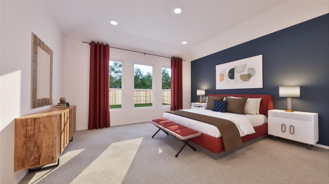 Furnished interior view inside a new home in Samara: Wentworth, League City (Image 24).