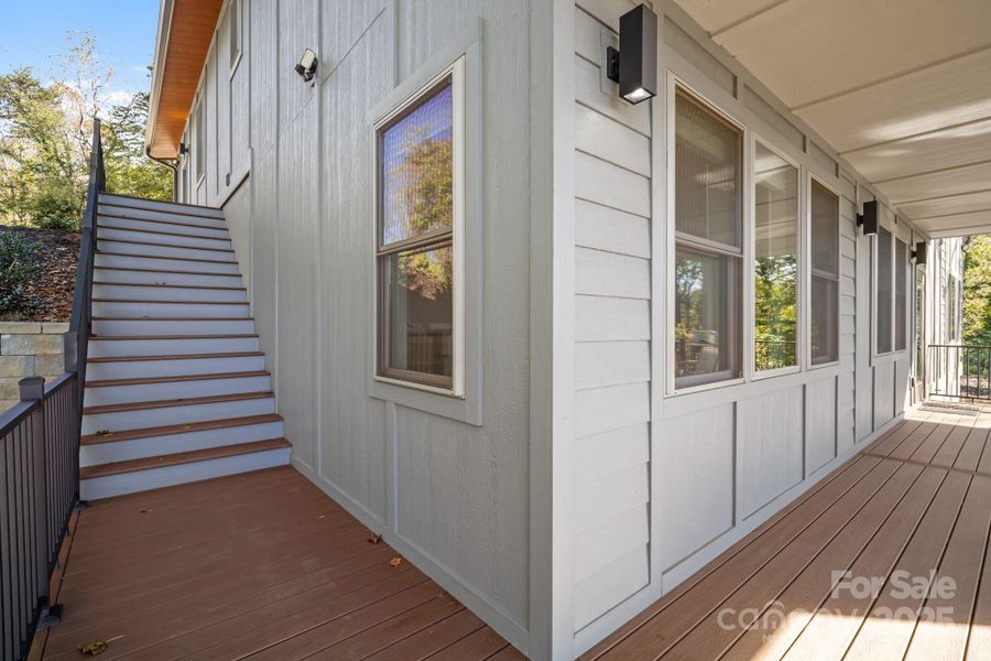 Exterior details and patio area of a home in , Asheville (Image 26). Exterior details and patio area of a home in , Asheville (Image 26).