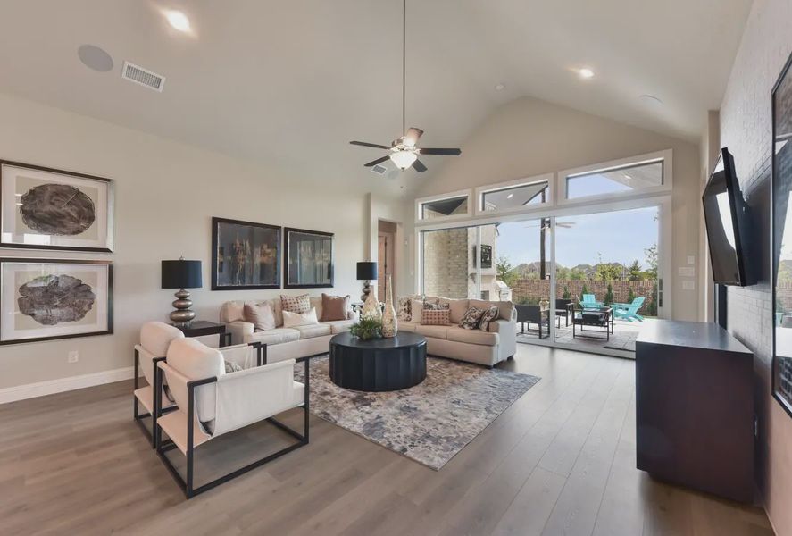 Representative furnished interior of a home built from the Winchester by Chesmar Homes in Canyon Falls, Argyle (Image 4).