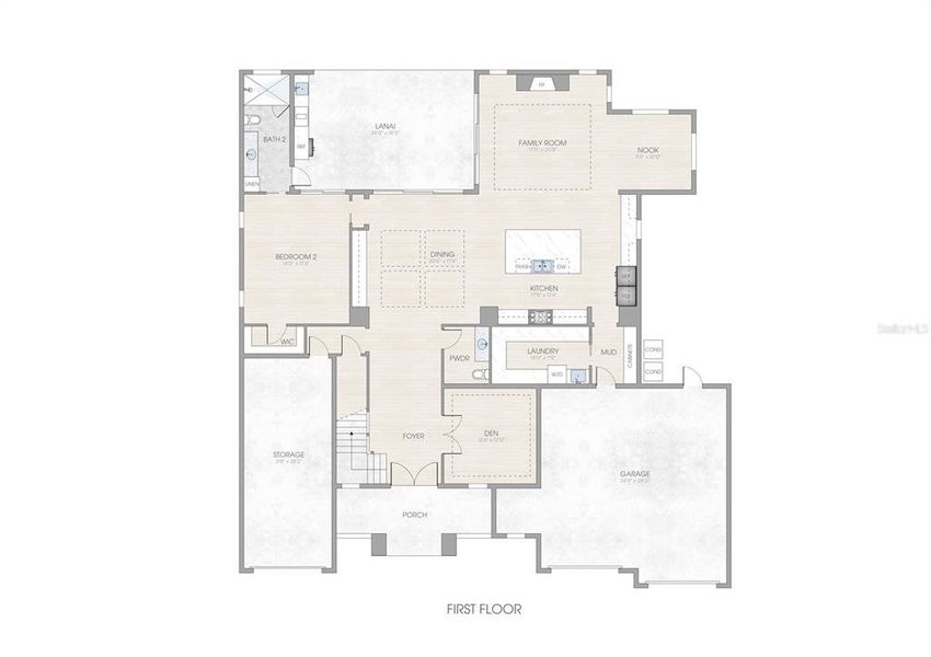 2D floor plan layout of this home in , Tampa, FL (Image 2). 2D floor plan layout of this home in , Tampa, FL (Image 2).