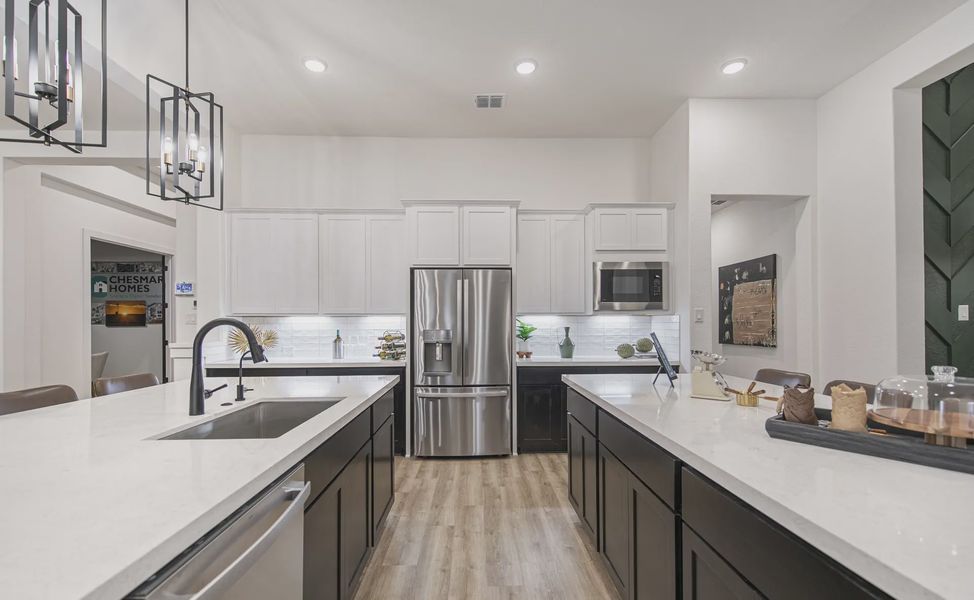 Representative furnished interior of a home built from the Adelaide by Chesmar Homes in Mesa Western, Cibolo (Image 7).