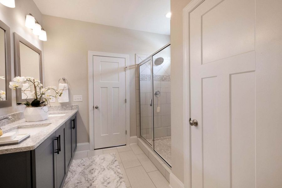 Representative furnished interior of a home built from the Carver by Caviness & Cates Communities in Maggie Way, Wendell (Image 118).