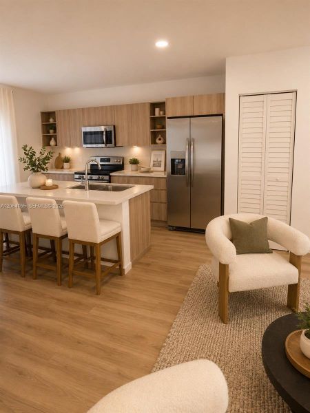 Furnished interior view inside a new home in , Florida City (Image 4).