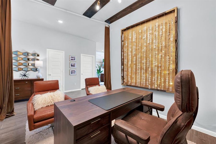 Furnished interior view inside a new home in Woodstone, Providence Village (Image 6). Furnished interior view inside a new home in Woodstone, Providence Village (Image 6).