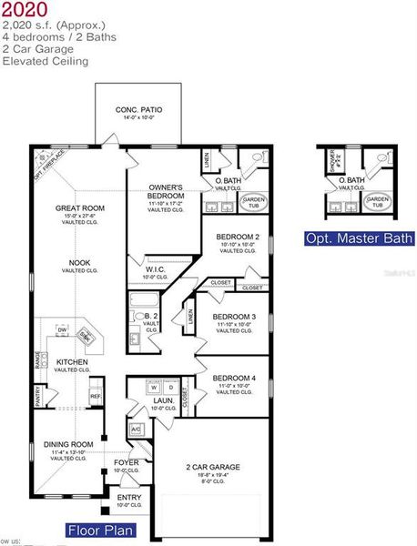 2D floor plan layout of this home in Pine Bluff, Spring Hill, FL (Image 2). 2D floor plan layout of this home in Pine Bluff, Spring Hill, FL (Image 2).