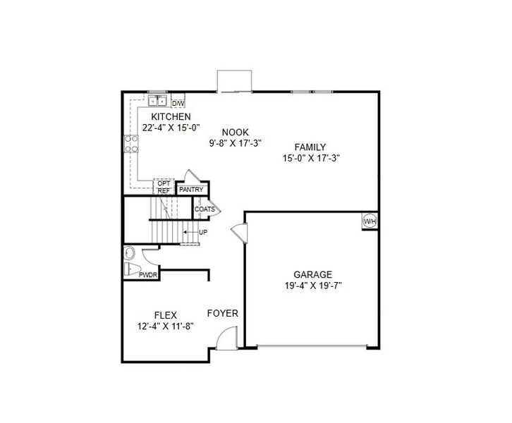 2D floor plan layout for the King by HHHunt Homes LLC in Oak Meadow, Angier, NC (Image 18).