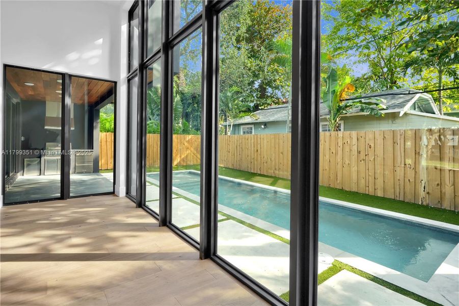 Furnished interior view inside a new home in , Miami (Image 13). Furnished interior view inside a new home in , Miami (Image 13).