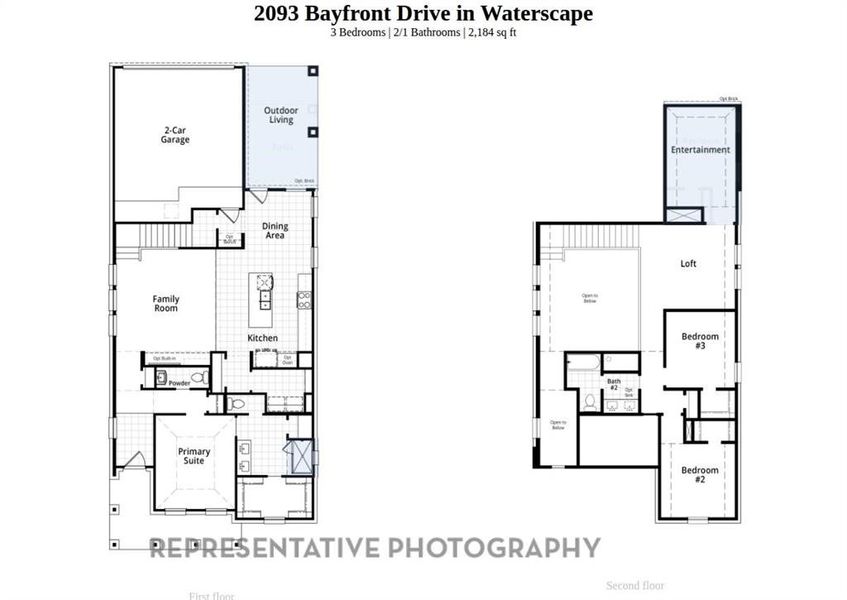 2D floor plan layout of this home in Waterscape, Royse City, TX (Image 4). 2D floor plan layout of this home in Waterscape, Royse City, TX (Image 4).