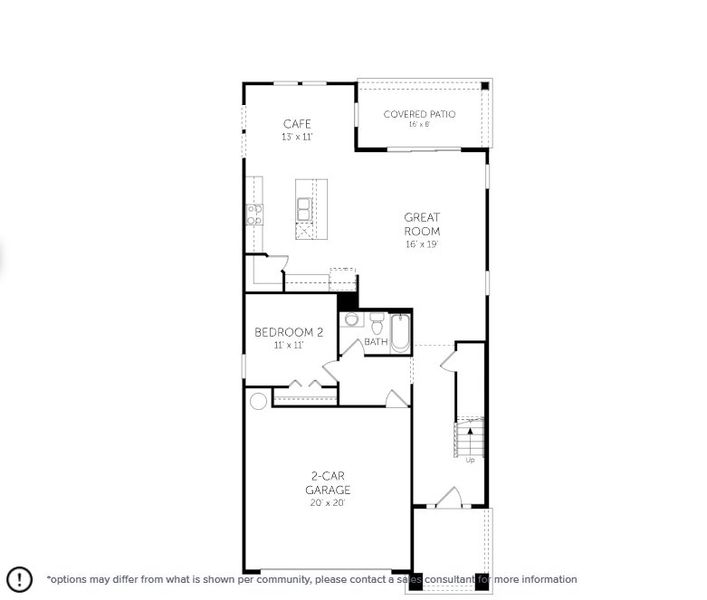 2D floor plan layout of this home in Brook Forest - Single Family Homes, St. Augustine, FL (Image 1).
