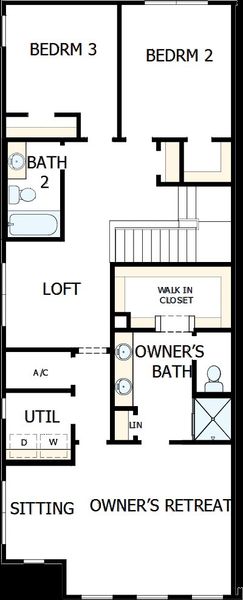 2D floor plan layout of this home in Baldwin Crossing 22', Orlando, FL (Image 3). 2D floor plan layout of this home in Baldwin Crossing 22', Orlando, FL (Image 3).