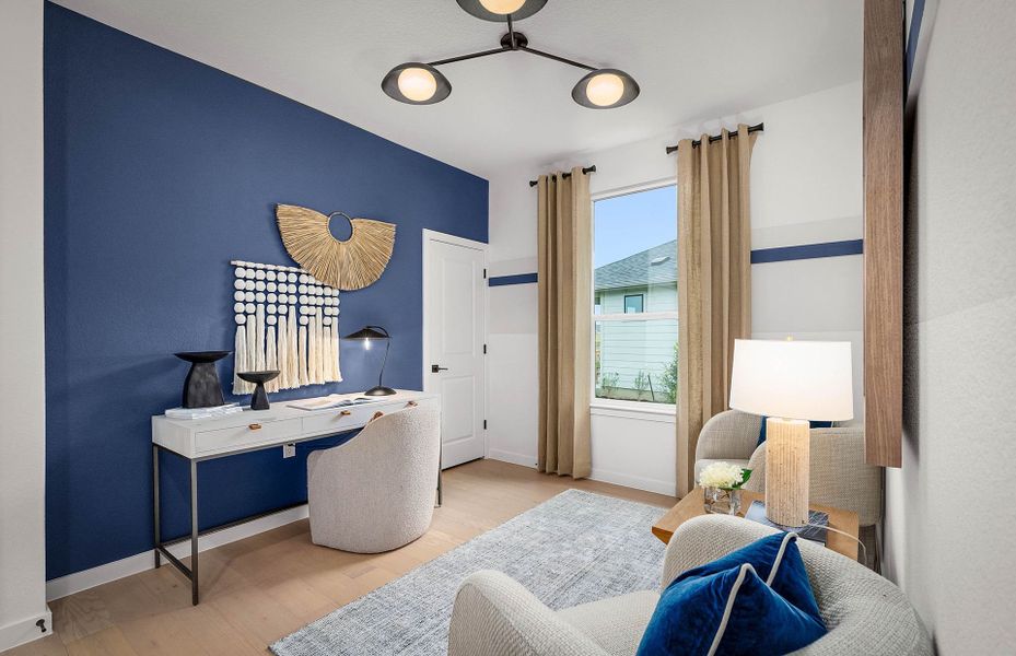 Representative furnished interior of a home built from the Hallmark by Del Webb in Del Webb Austin at Lost Pines, Bastrop (Image 13).