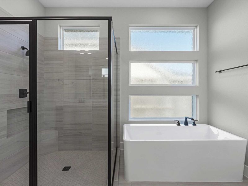 Furnished interior view inside a new home in Cross Creek Ranch 60′, Fulshear (Image 21).