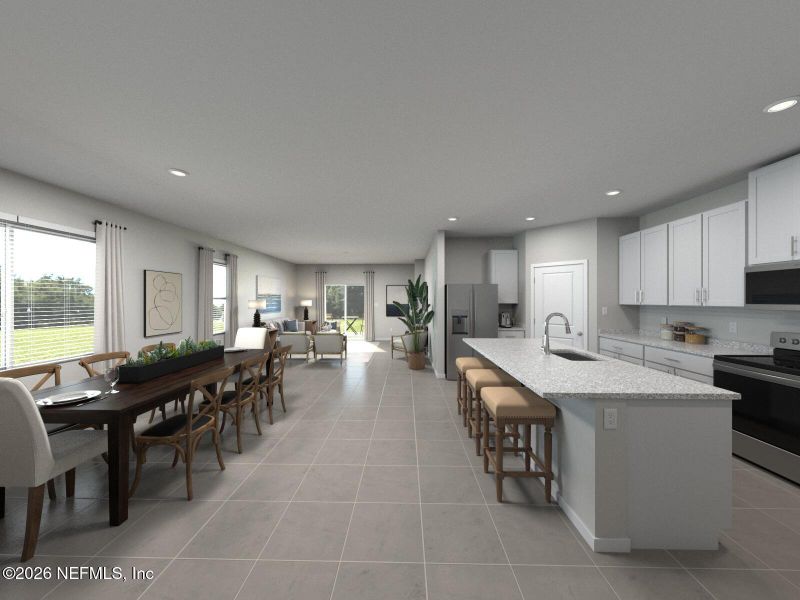 Furnished interior view inside a new home in Kings Preserve, Jacksonville (Image 6).