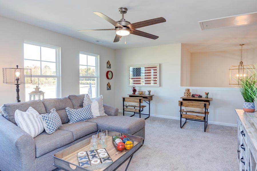 Representative furnished interior of a home built from the The Concerto by Chesapeake Homes in The Farm at Neill's Creek, Lillington (Image 40). Representative furnished interior of a home built from the The Concerto by Chesapeake Homes in The Farm at Neill's Creek, Lillington (Image 40).
