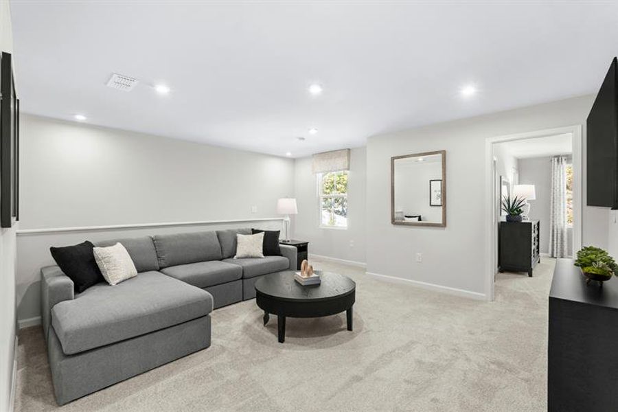 Representative furnished interior of a home built from the Woodford by Ryan Homes in Liberty Grove Single Family Homes, China Grove (Image 33). Representative furnished interior of a home built from the Woodford by Ryan Homes in Liberty Grove Single Family Homes, China Grove (Image 33).