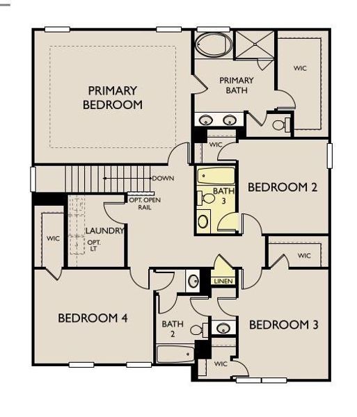 2D floor plan layout of this home in Arbors at Richland Creek, Buford, GA (Image 2). 2D floor plan layout of this home in Arbors at Richland Creek, Buford, GA (Image 2).