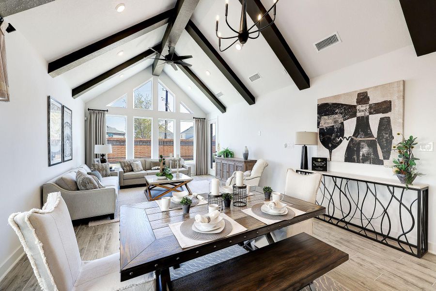 Furnished interior view inside a new home in Parmer Ranch, Georgetown (Image 7). Furnished interior view inside a new home in Parmer Ranch, Georgetown (Image 7).