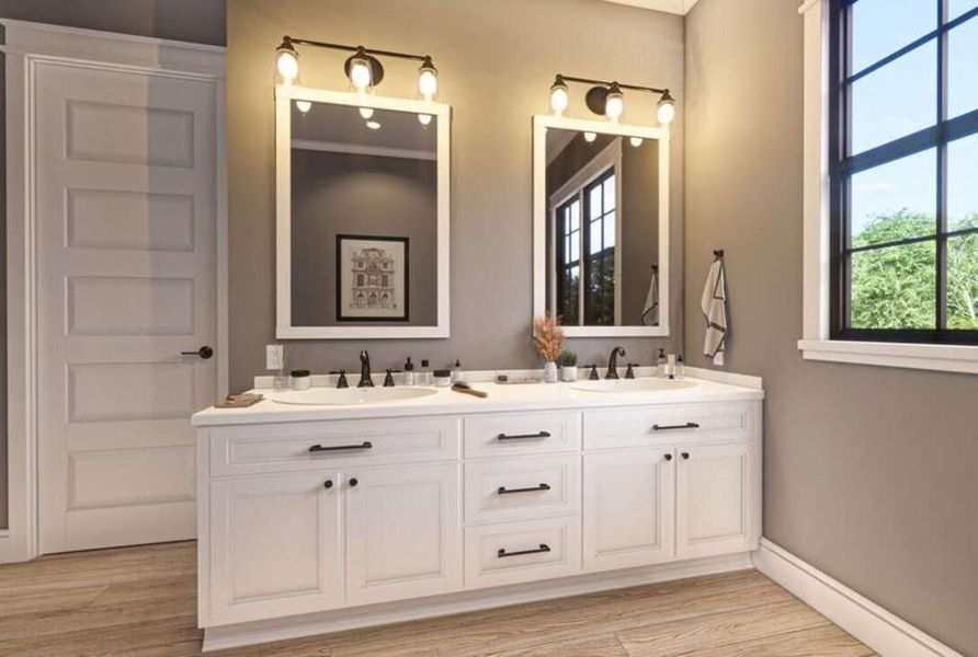 Furnished interior view inside a new home in , New Waverly (Image 6).