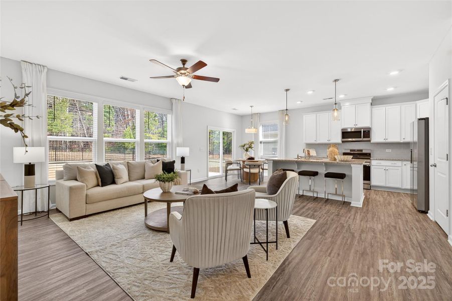 Furnished interior view inside a new home in Villas at Sherrills Ford, Terrell (Image 3).