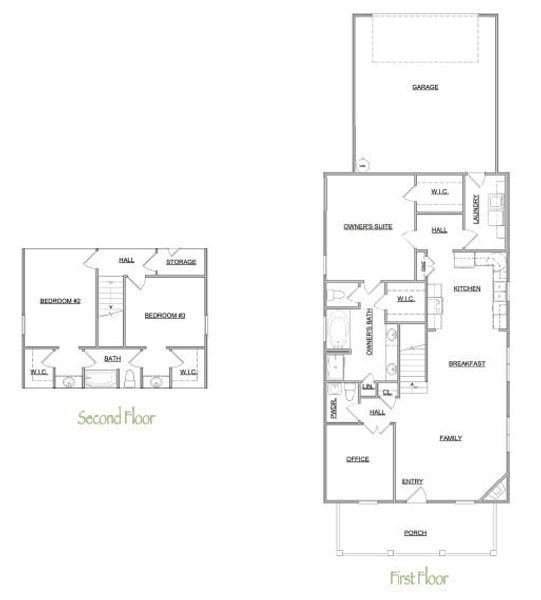 2D floor plan layout for the The Edison by Smithbilt Homes in The Preserve, Oak Ridge, TN (Image 3). 2D floor plan layout for the The Edison by Smithbilt Homes in The Preserve, Oak Ridge, TN (Image 3).