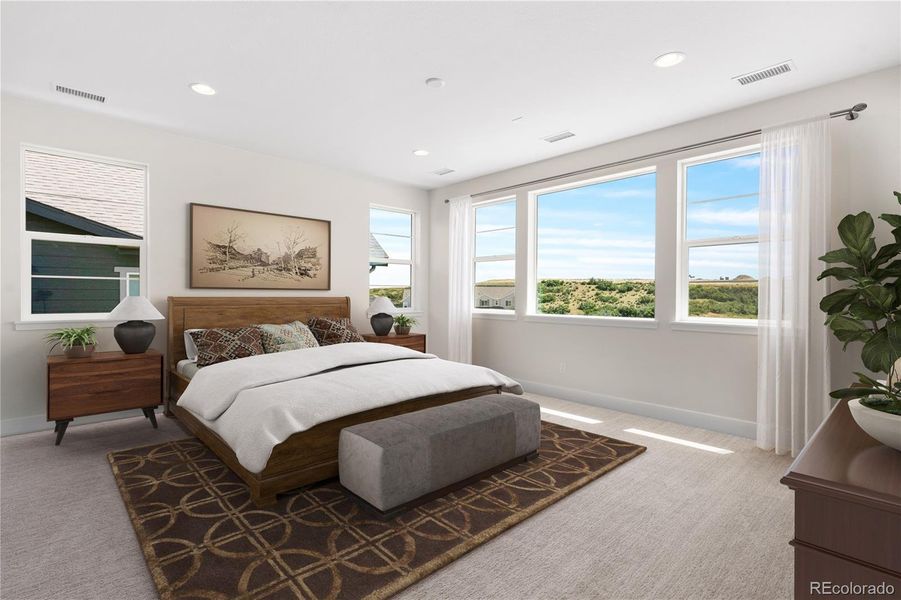 Furnished interior view inside a new home in Luxe at The Canyons, Castle Pines (Image 10).
