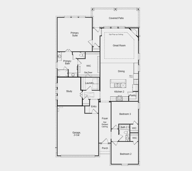 2D floor plan layout for the Auburn by Taylor Morrison in The Ranch at Uptown Celina 55s, Celina, TX (Image 5).