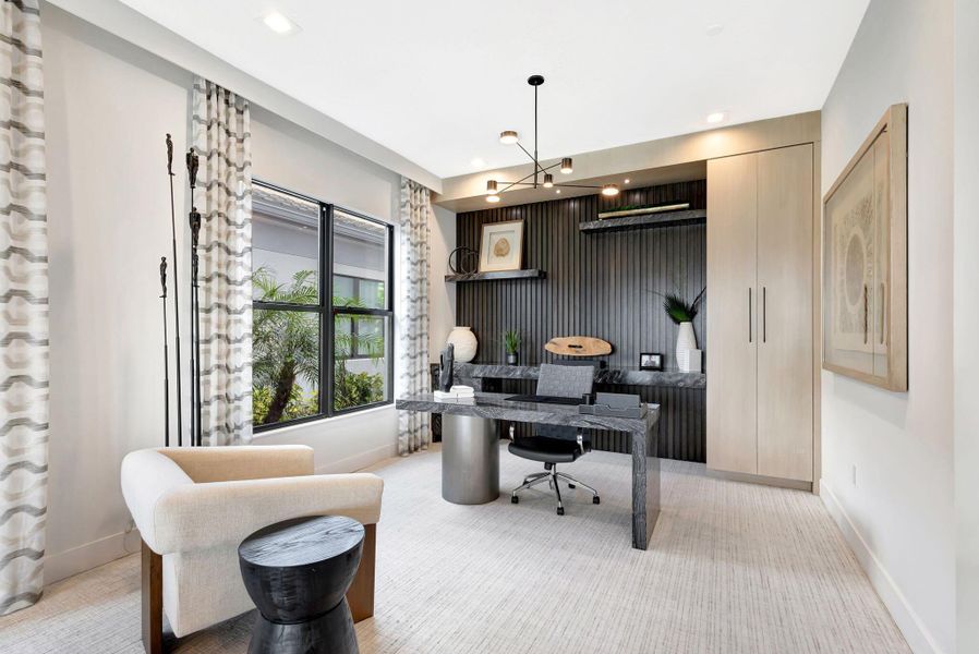 Furnished interior view inside a new home in Apex at Avenir, Palm Beach Gardens (Image 43).