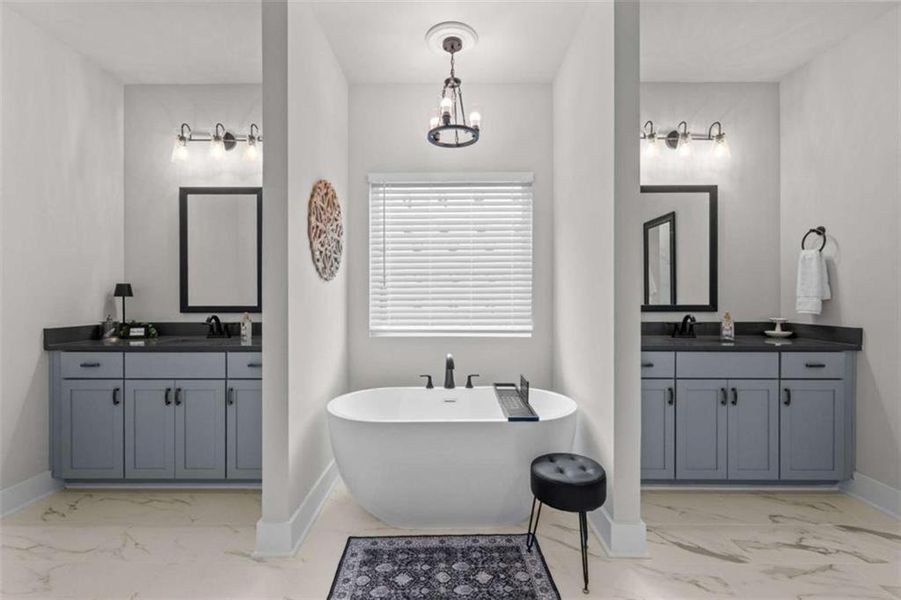 Furnished interior view inside a new home in Silvercrest Lakes, Acworth (Image 10).