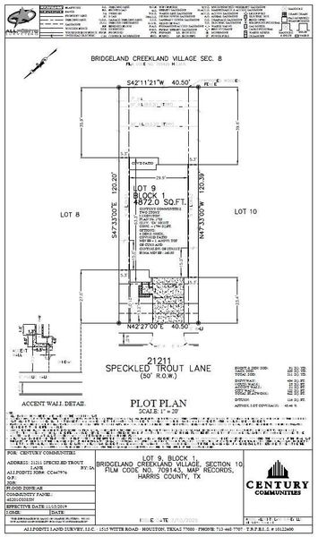 2D floor plan layout of this home in Creekland Village at Bridgeland, Cypress, TX (Image 4).