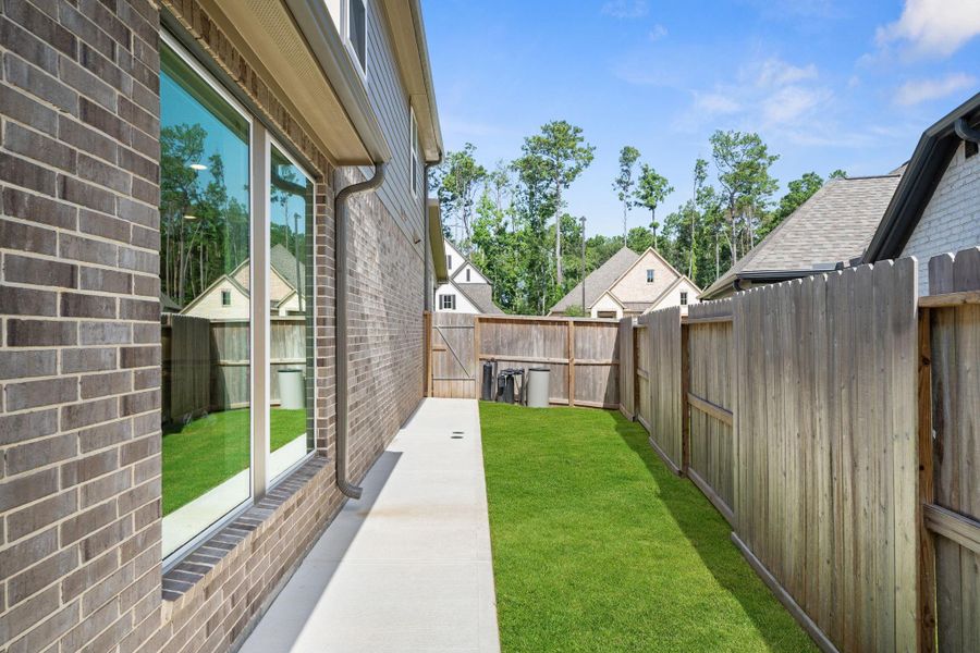 Paved walk to gate entrance Paved walk to gate entrance