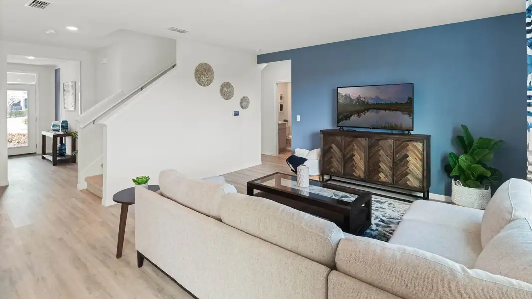 Representative furnished interior of a home built from the Hayden by D.R. Horton in James Landing, Leesburg (Image 8).