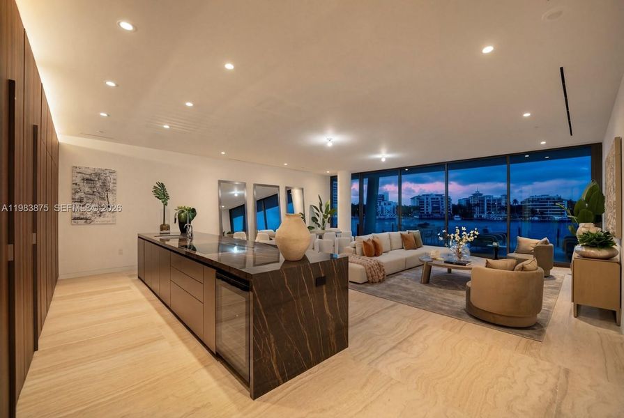 Furnished interior view inside a new home in , Miami (Image 18).