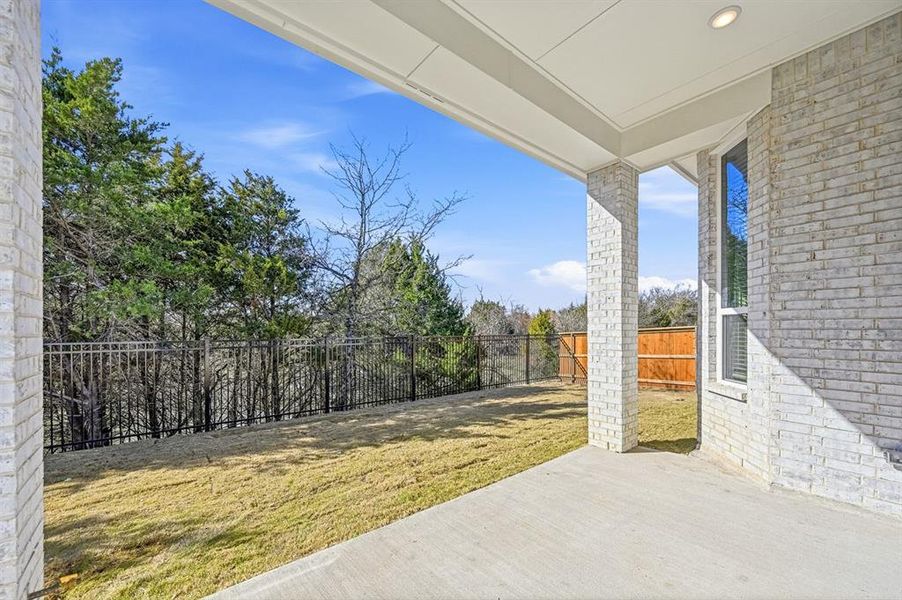 Exterior details and patio area of a home in Aster Park, McKinney (Image 2).
