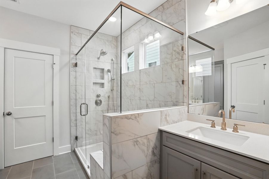 Furnished interior view inside a new home in Villas at Prestwick, Mooresville (Image 14). Furnished interior view inside a new home in Villas at Prestwick, Mooresville (Image 14).