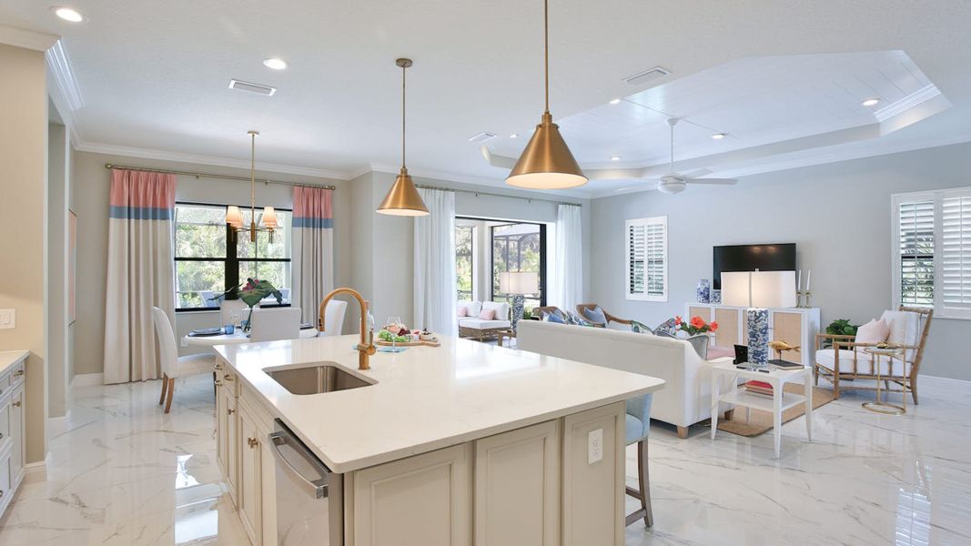 Representative furnished interior of a home built from the Bright Meadow 2 by Neal Communities in Boca Royale Golf & Country Club Real Estate and Homes for Sale in Englewood, FL - Neal Communities, Englewood (Image 12).