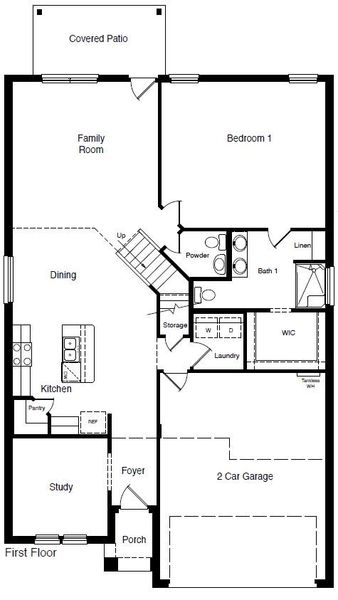 2D floor plan layout for the Shelby by D.R. Horton in Yukon Ridge, Odessa, TX (Image 4). 2D floor plan layout for the Shelby by D.R. Horton in Yukon Ridge, Odessa, TX (Image 4).
